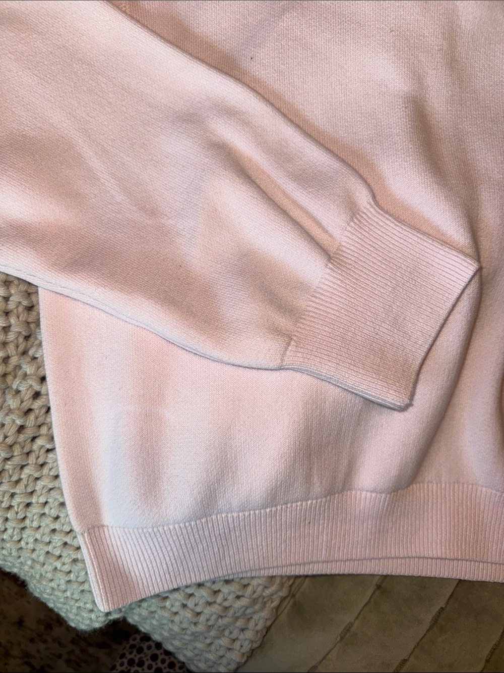 aerie baby pink 100% cotton crewneck sweater - Picture 4 of 4